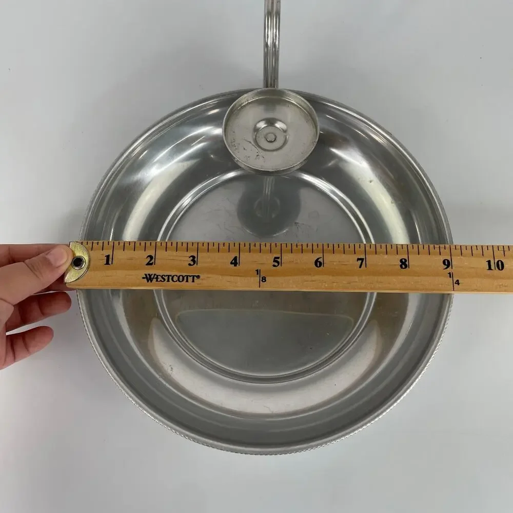 Vintage BW Buenilum Aluminum Serving Tray Bowl Chip and Dip
